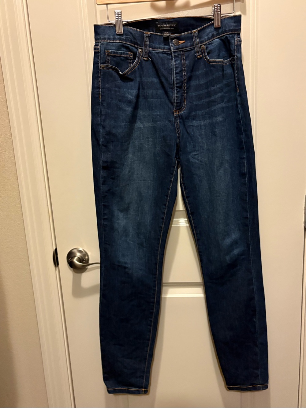 Women’s Banana Republic Dark Indigo High Rise Slim Straight Jeans